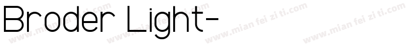 Broder Light字体转换